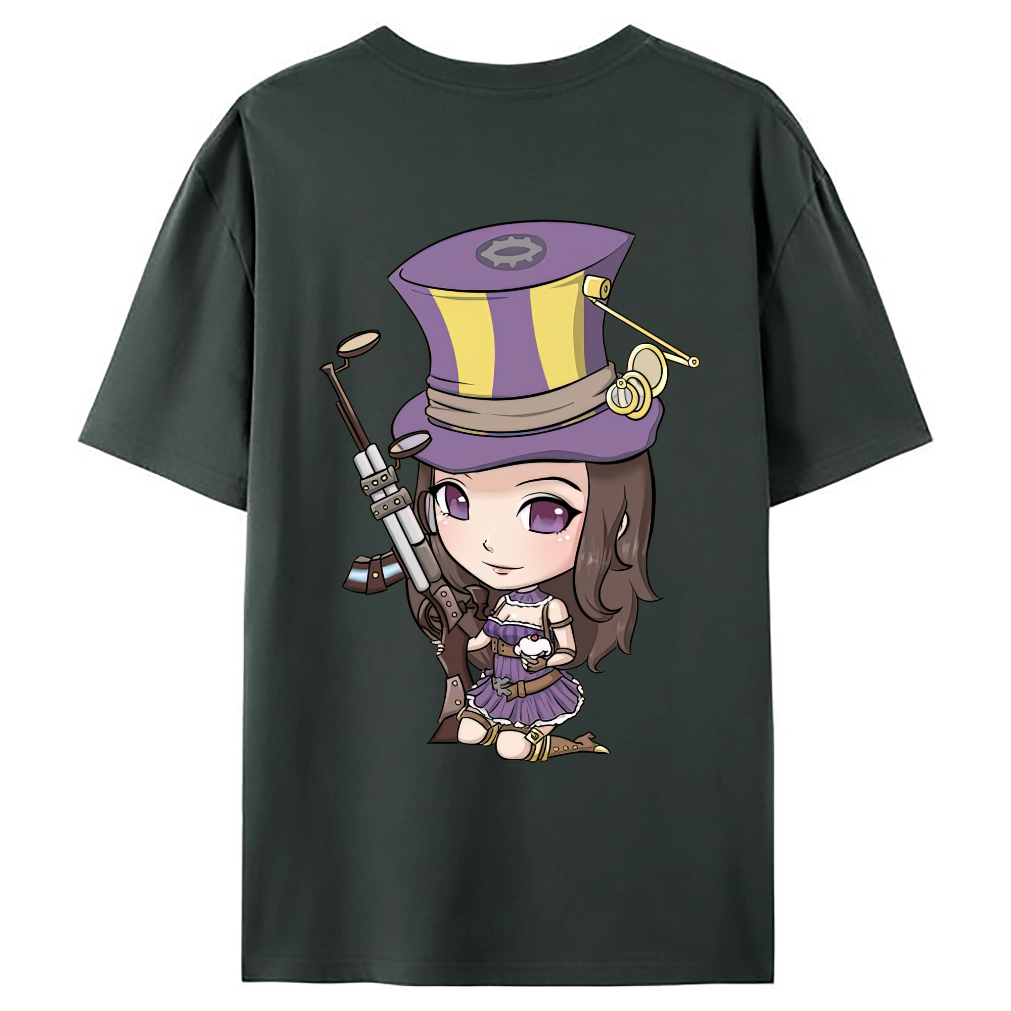 （画像用） リーグ・オブ・レジェンド League of Legends LOL 綿100％ メンズ半袖Tシャツ（バックプリント） 通気性
